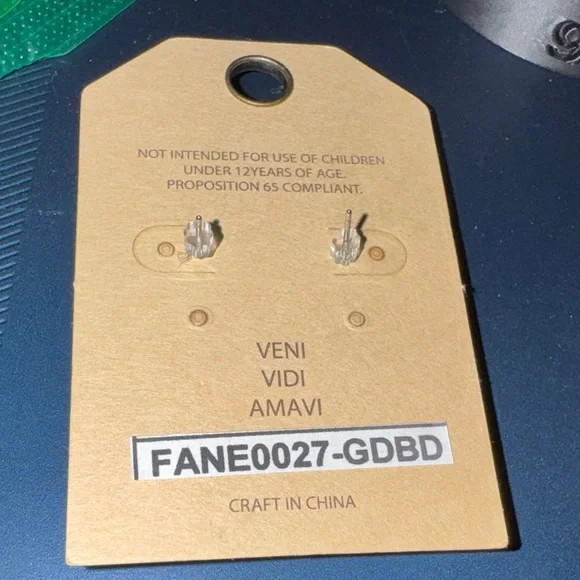 Elan Gold and Green Drop Earrings - Picture 2 of 2